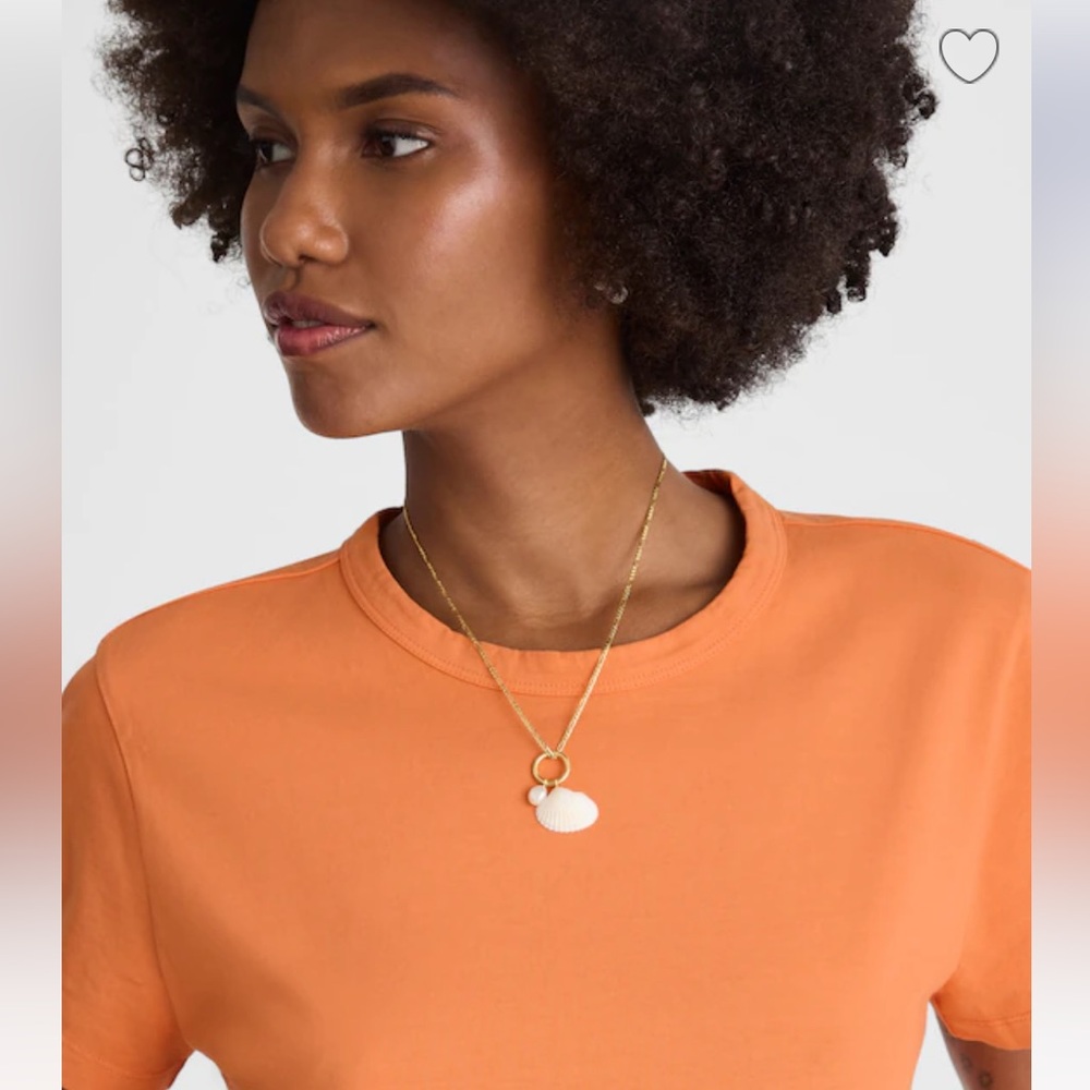 NWT Madewell Perfect  Crew Neck Tee in Apricot.  Size Medium. - Picture 2 of 10